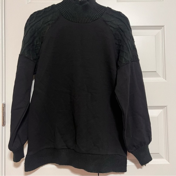 Time and Tru Sweaters - Time and Tru Black Mock Turtleneck Sweater